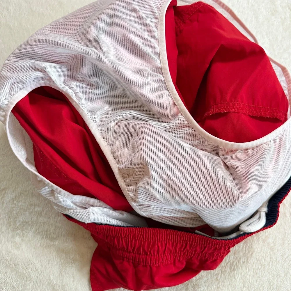 Polo Ralph‎ Lauren Swim Trunks Men XL Red Excellent Mesh Lined Nylon Shorts